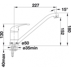 Bateria Blanco DARAS-F chrom podokienna 521751